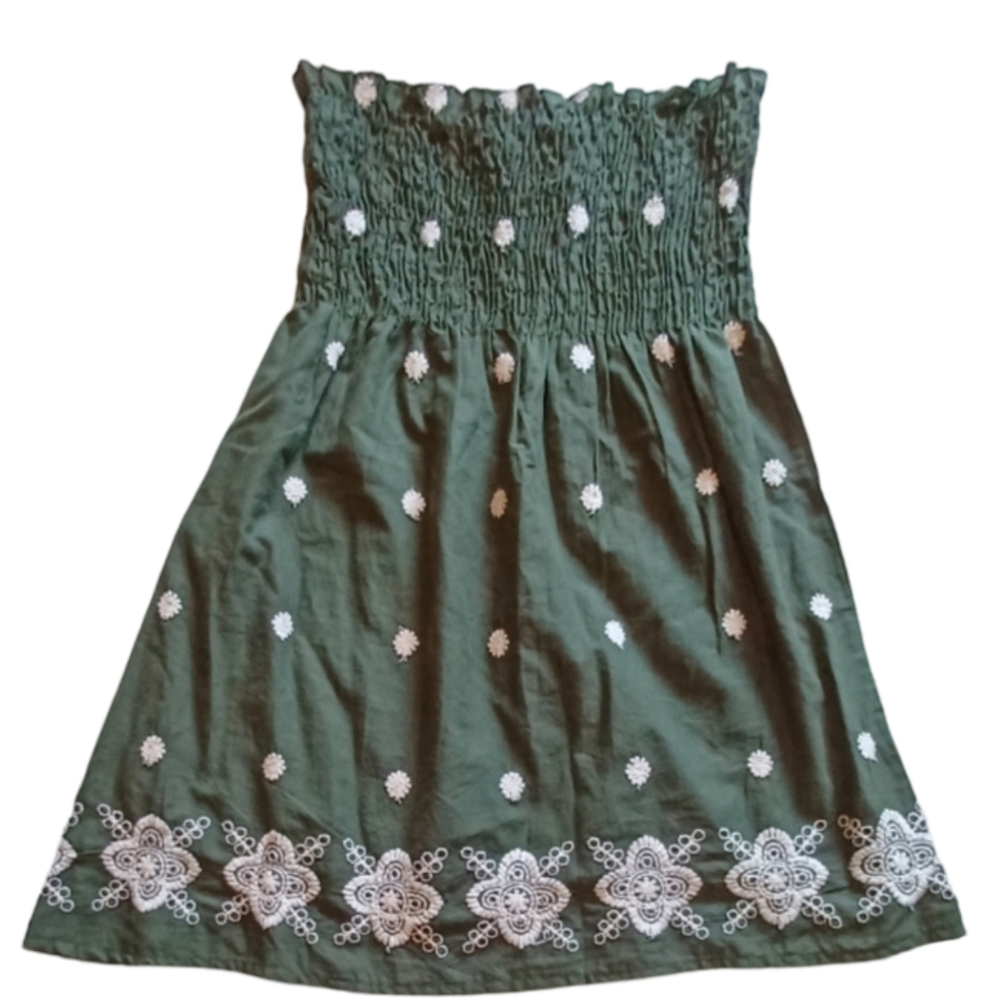 Juniors Cute Options Strapless Dress/Beach Cover - Size S